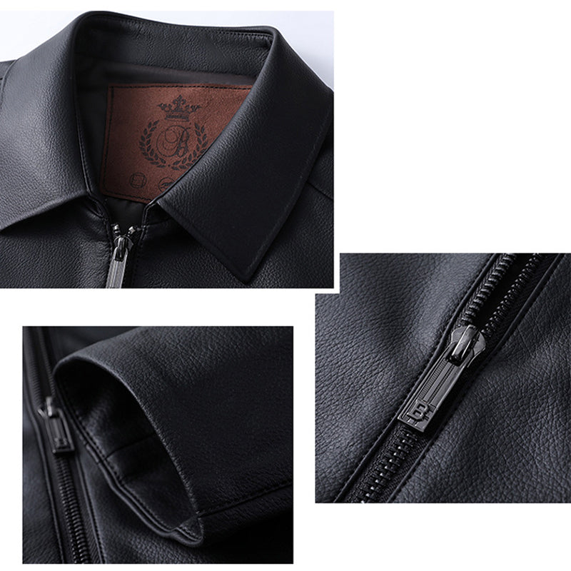 🔥Hot Sale🔥Men's Casual Business Lapel PU Leather Jacket(50% OFF)