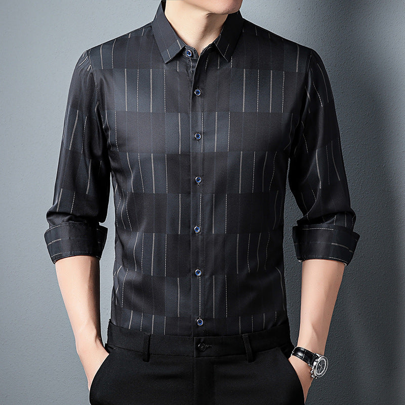 Men's Striped Button-Down Shirt