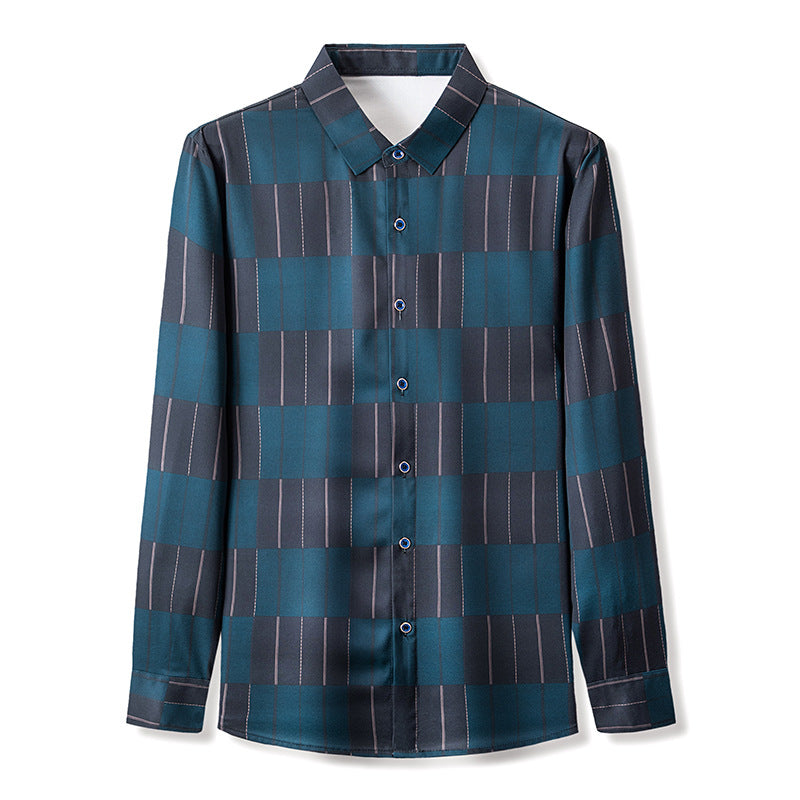 Men's Striped Button-Down Shirt