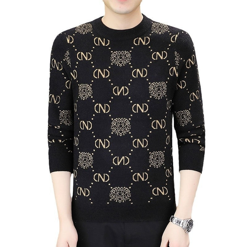 Men's Thickened Crew Neck Printed Sweater(50% OFF)
