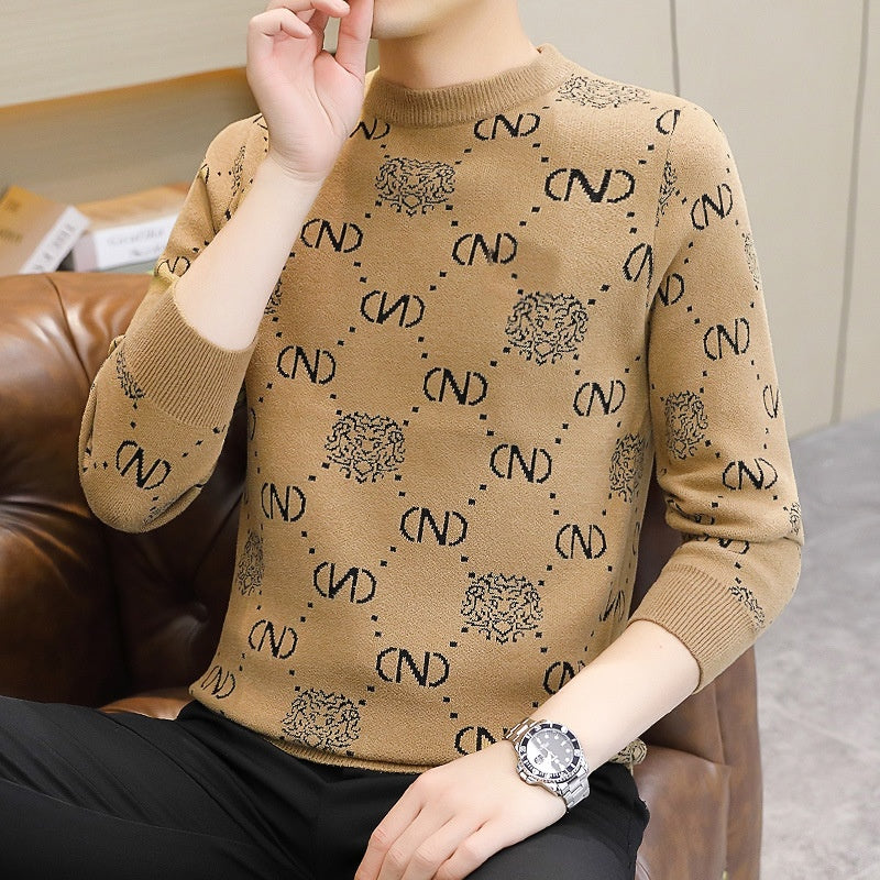 Men's Thickened Crew Neck Printed Sweater(50% OFF)