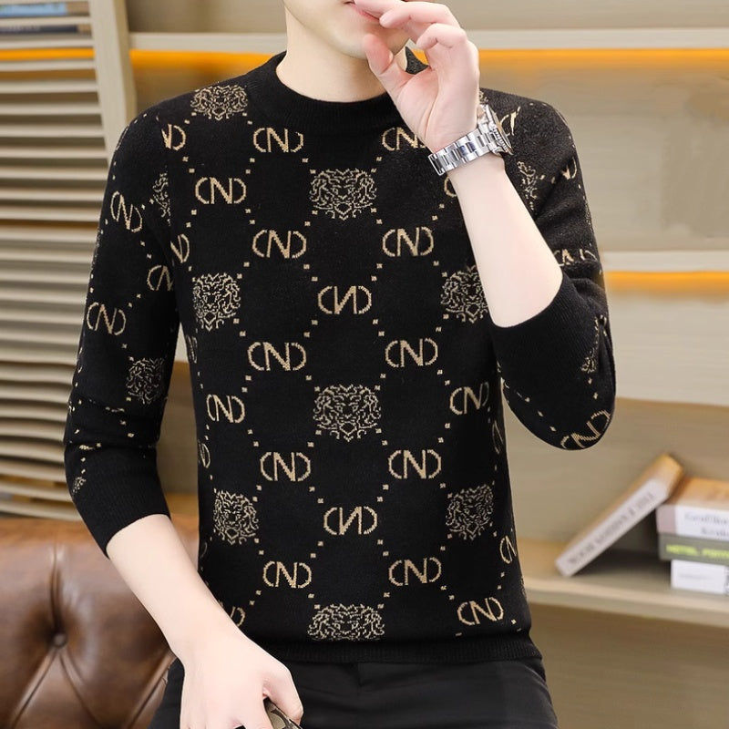 Men's Thickened Crew Neck Printed Sweater(50% OFF)