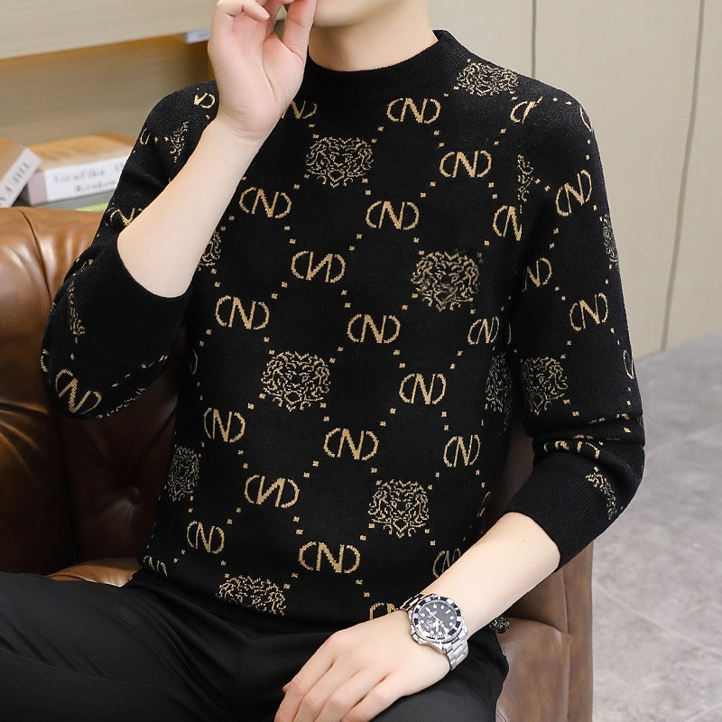 Men's Thickened Crew Neck Printed Sweater(50% OFF)