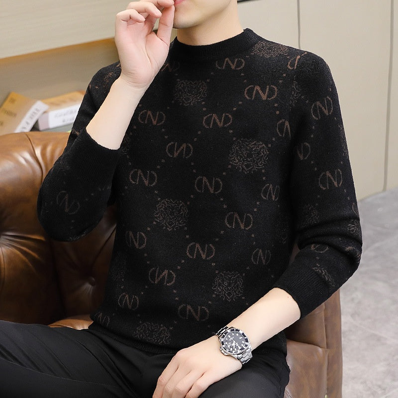 Men's Thickened Crew Neck Printed Sweater(50% OFF)