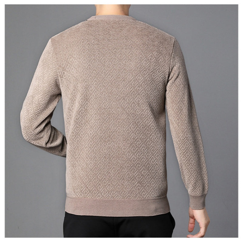 Pull à cou de cou de l'équipage pour hommes épaissis (50% de réduction)