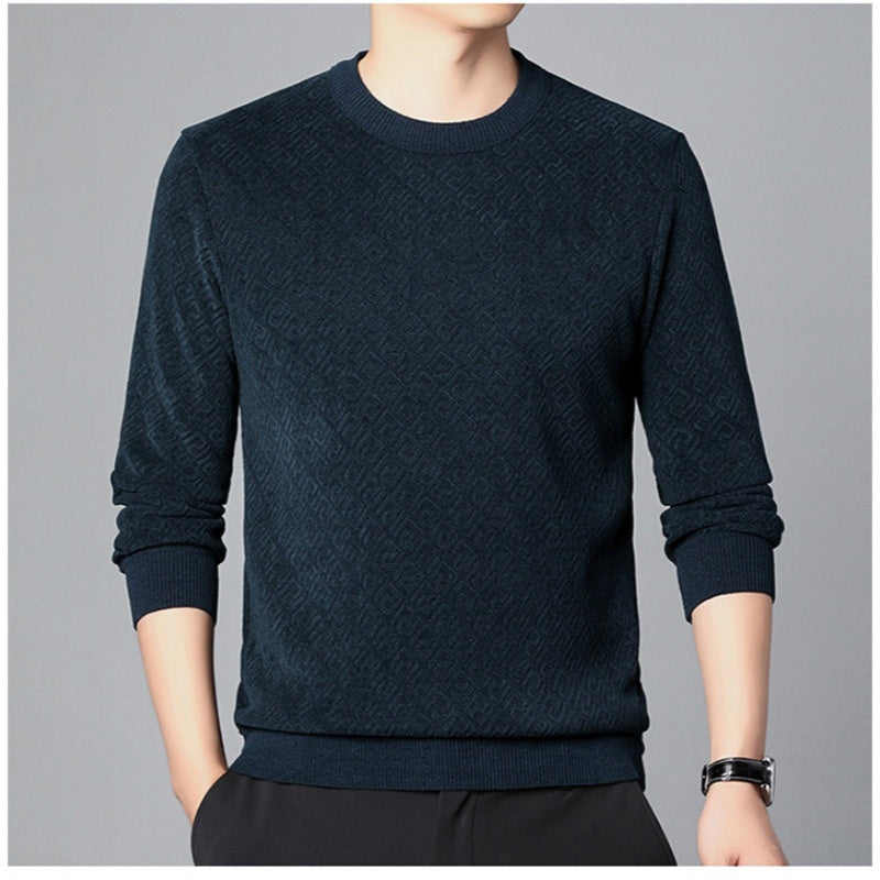 Pull à cou de cou de l'équipage pour hommes épaissis (50% de réduction)