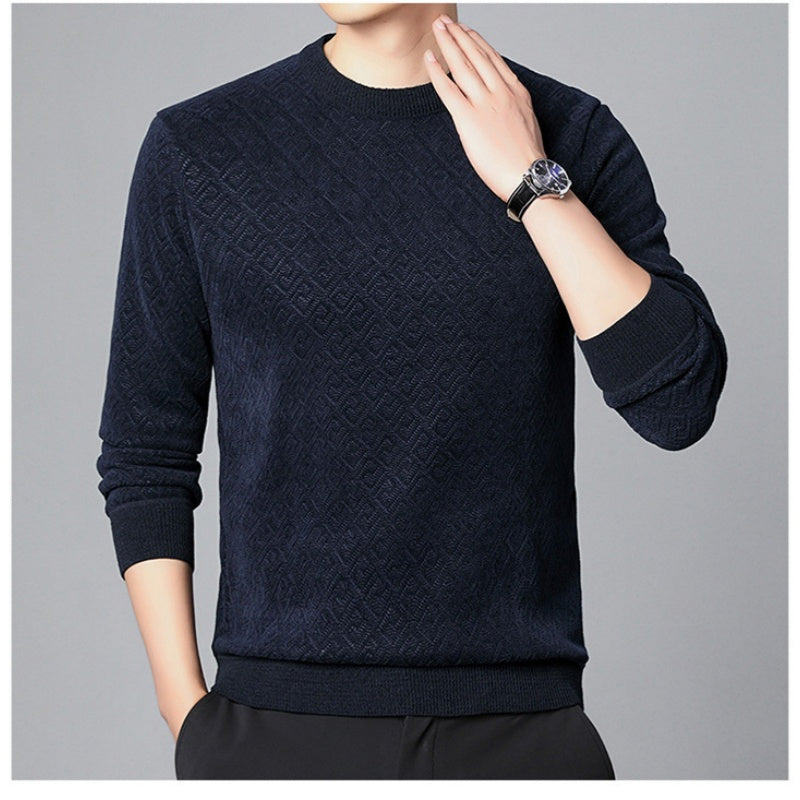 Pull à cou de cou de l'équipage pour hommes épaissis (50% de réduction)
