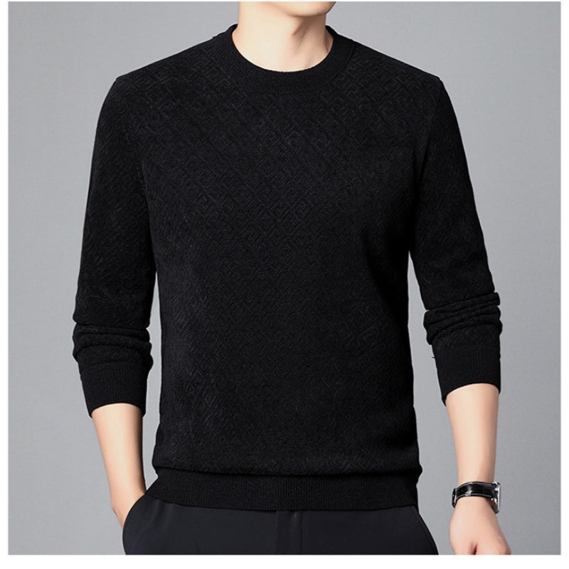 Pull à cou de cou de l'équipage pour hommes épaissis (50% de réduction)