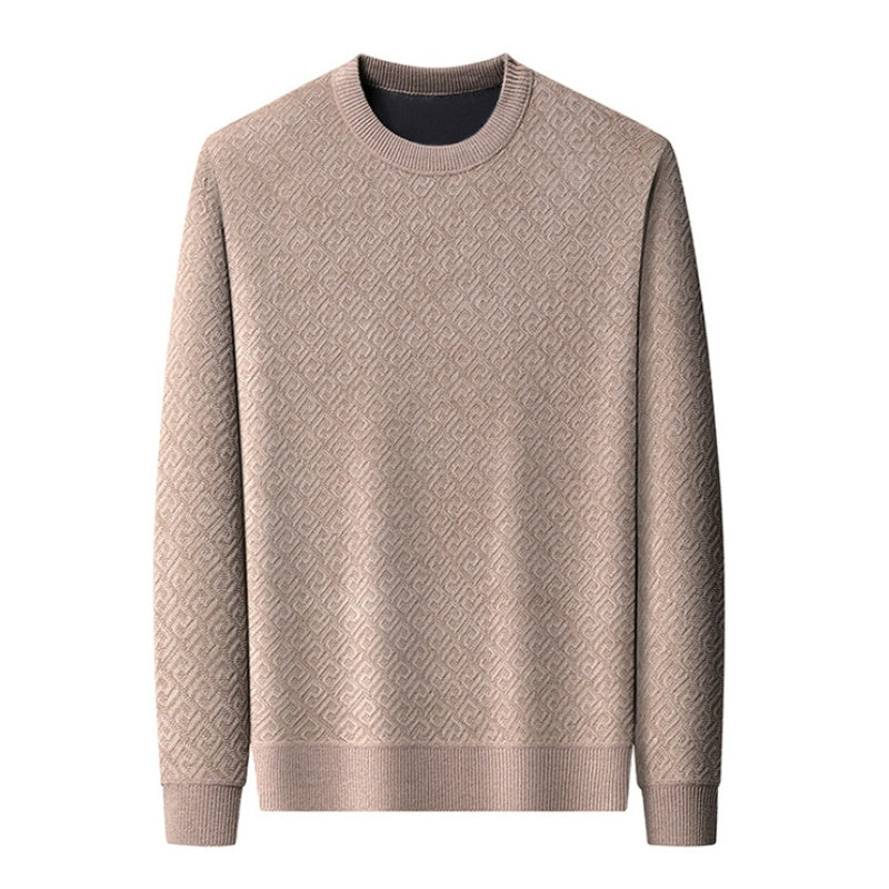 Pull à cou de cou de l'équipage pour hommes épaissis (50% de réduction)