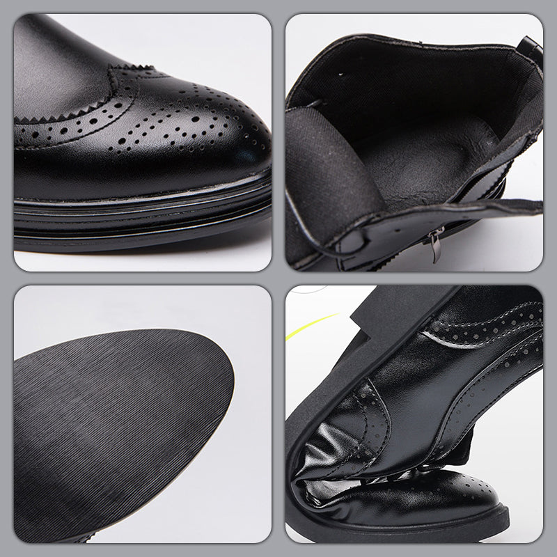 Men's Lace-Up Carved Wingtip Brogue Boots(50% OFF)