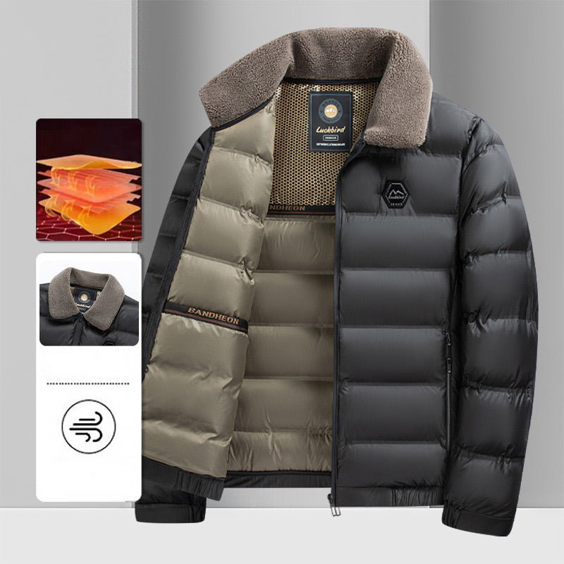 Veste rembourrée en coton à revers imperméable pour hommes (50% de réduction)