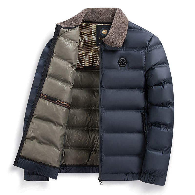 Veste rembourrée en coton à revers imperméable pour hommes (50% de réduction)