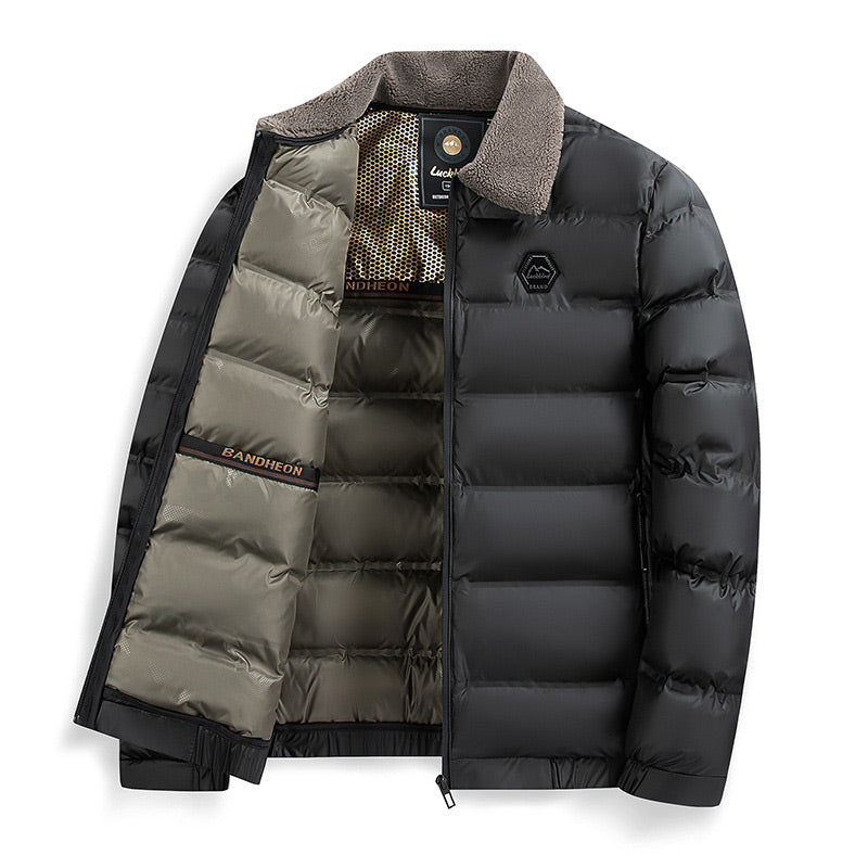 Veste rembourrée en coton à revers imperméable pour hommes (50% de réduction)
