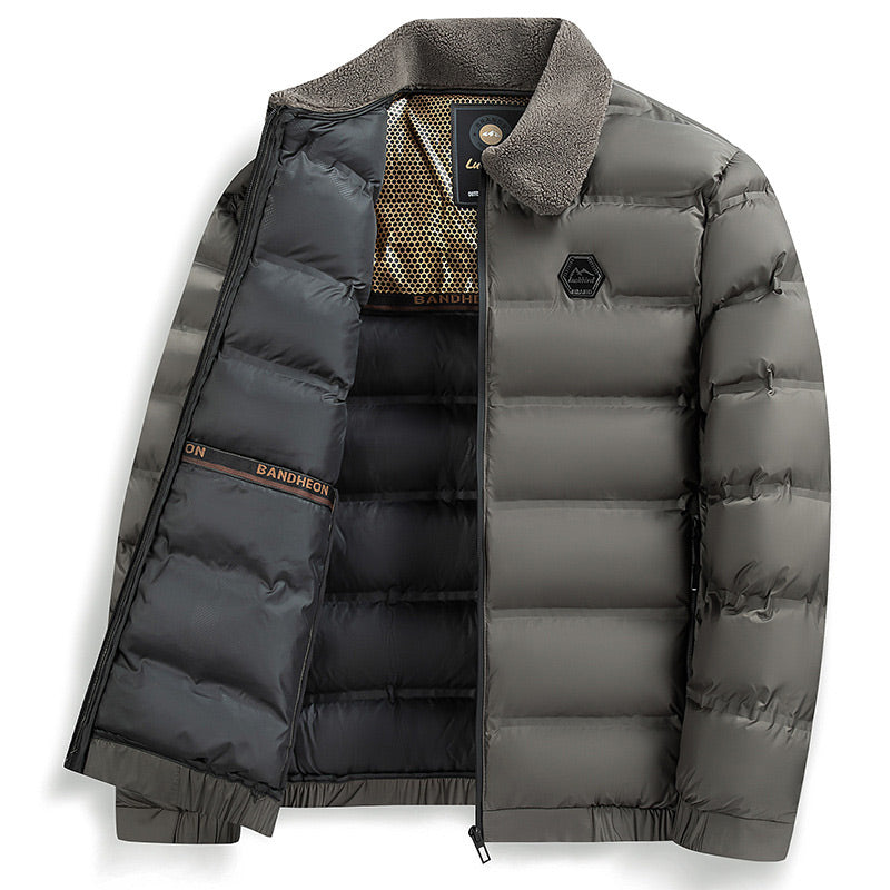 Veste rembourrée en coton à revers imperméable pour hommes (50% de réduction)
