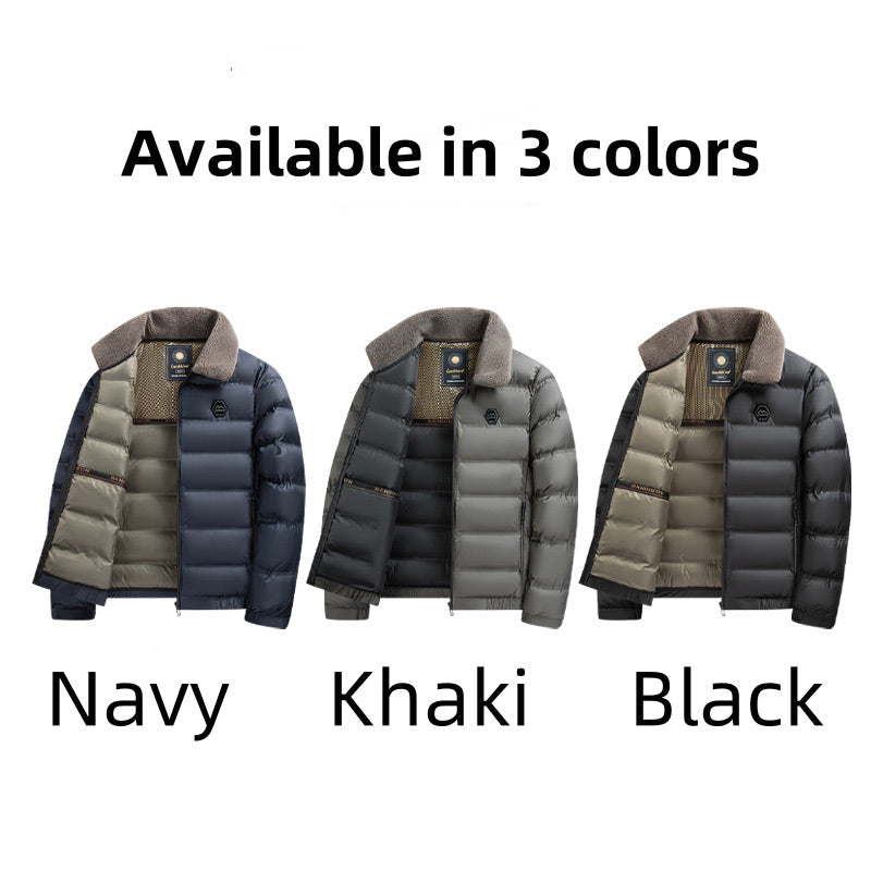 Veste rembourrée en coton à revers imperméable pour hommes (50% de réduction)