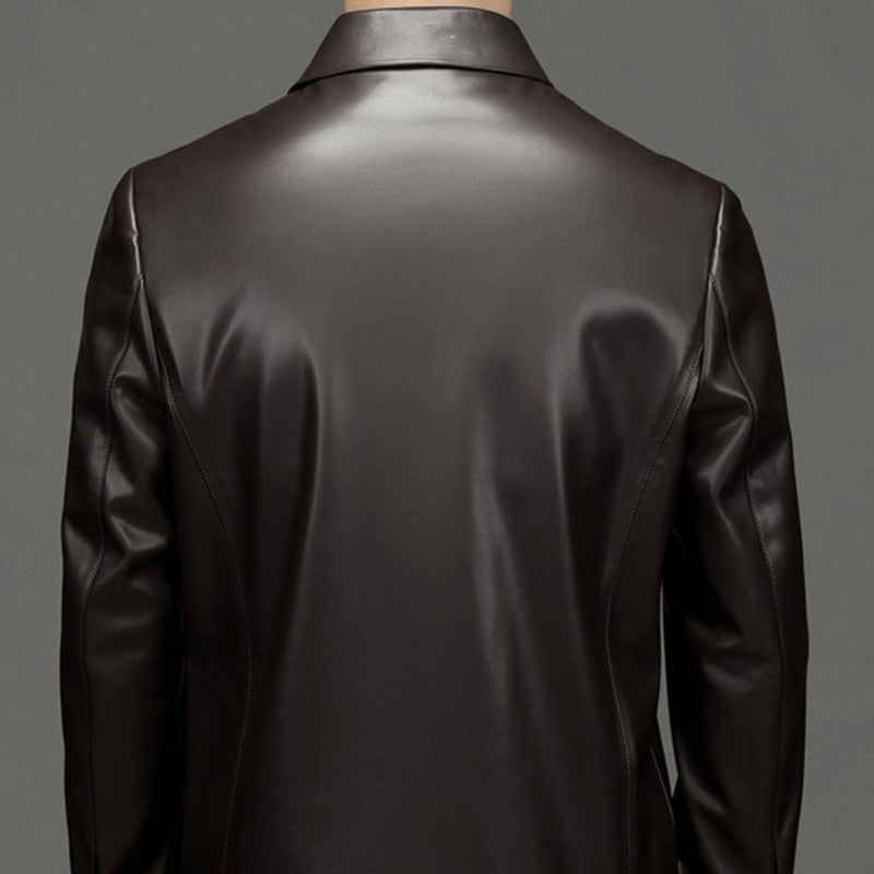 🎁Men's Classic PU Leather Jacket With Zipper Front(50% OFF)