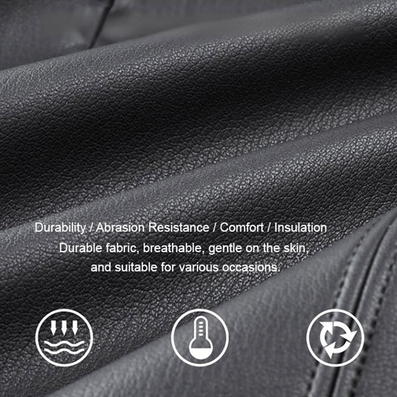 🎁Men's Classic PU Leather Jacket With Zipper Front(50% OFF)