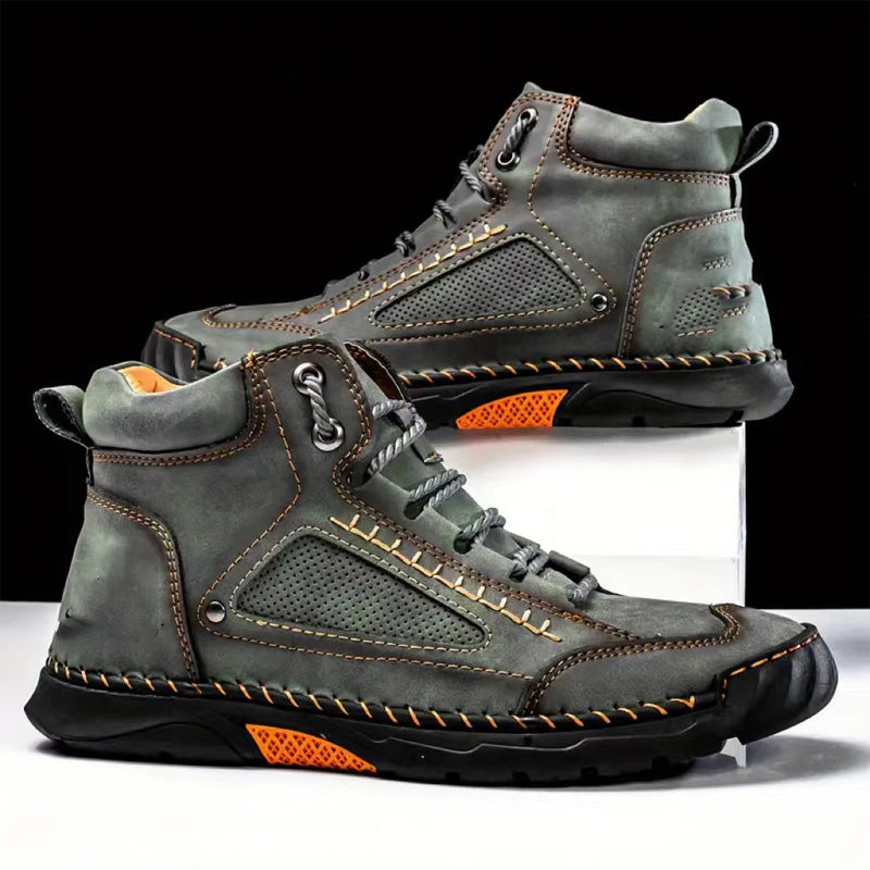 đ„Vente chaudeđ„Bottes Ă©lĂ©gantes pour hommes, cousues Ă la main, Ă semelle plate