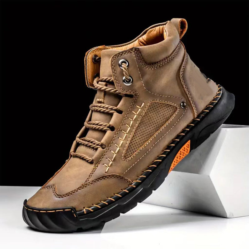 đ„Vente chaudeđ„Bottes Ă©lĂ©gantes pour hommes, cousues Ă la main, Ă semelle plate