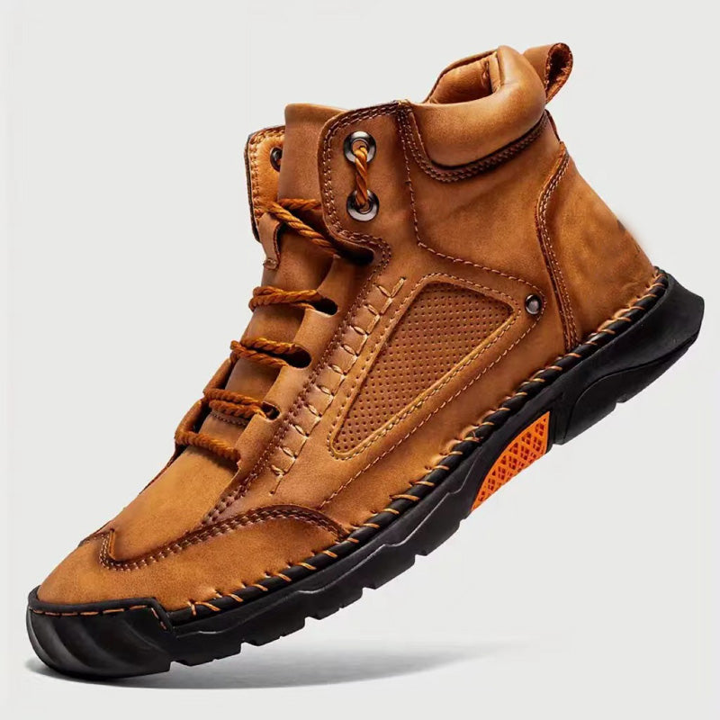 đ„Vente chaudeđ„Bottes Ă©lĂ©gantes pour hommes, cousues Ă la main, Ă semelle plate