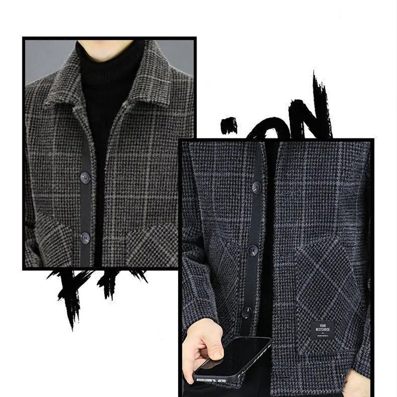 ✨Nouvelle arrivée✨Veste chaude à carreaux pour homme (50 % de réduction)