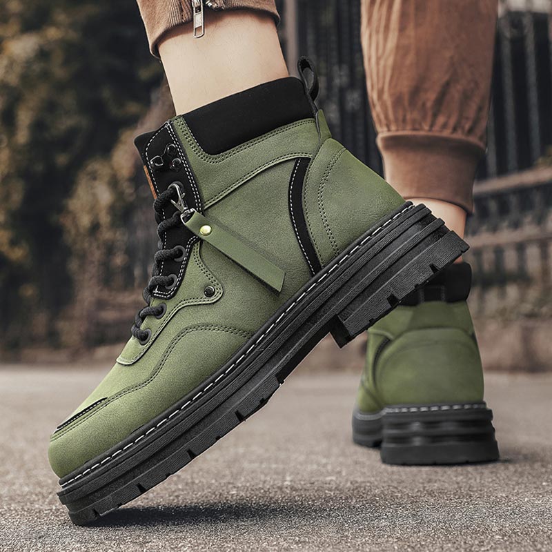 🔥Vente chaude🔥Bottes montantes à lacets en peluche pour homme (50 % de réduction)