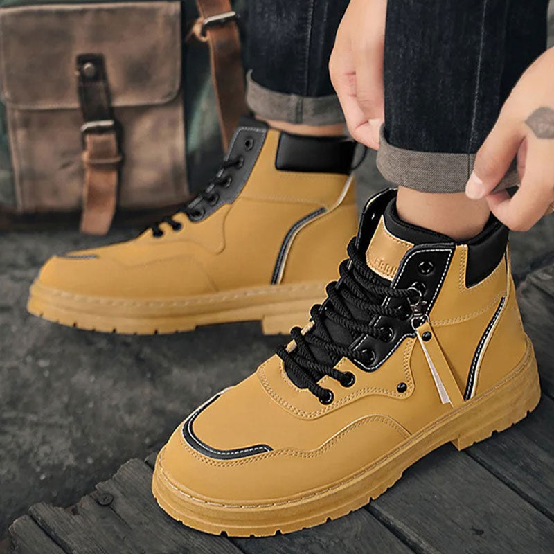 🔥Vente chaude🔥Bottes montantes à lacets en peluche pour homme (50 % de réduction)