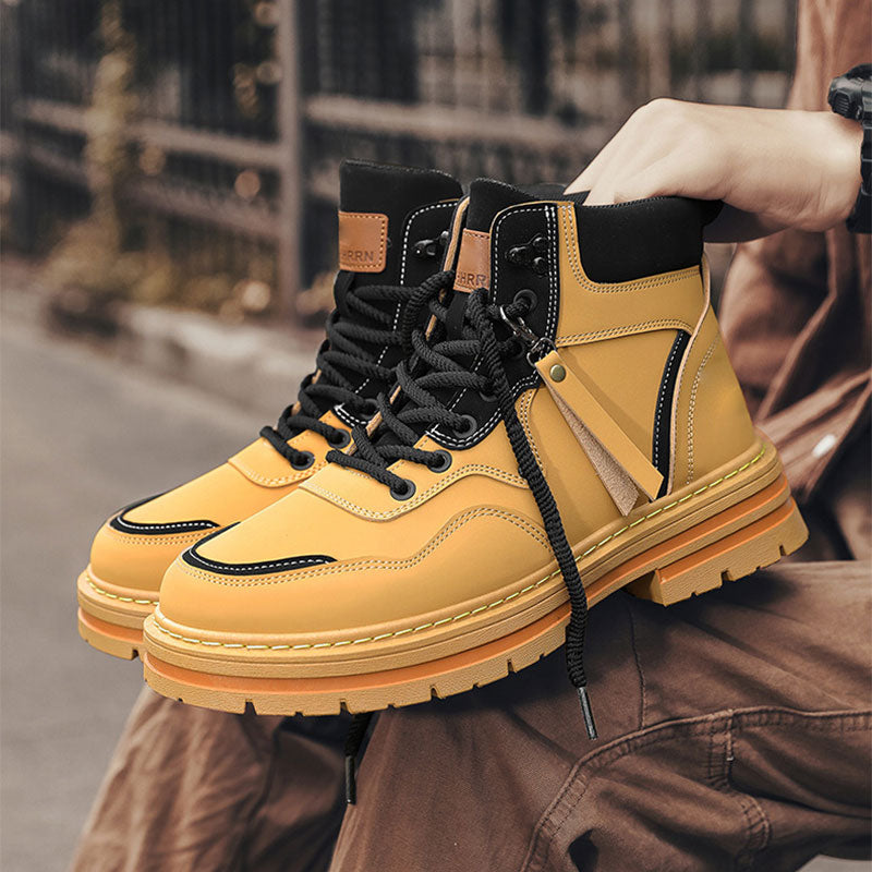 🔥Vente chaude🔥Bottes montantes à lacets en peluche pour homme (50 % de réduction)