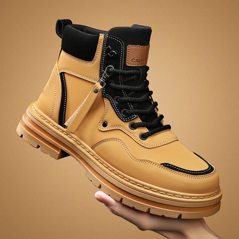 🔥Vente chaude🔥Bottes montantes à lacets en peluche pour homme (50 % de réduction)