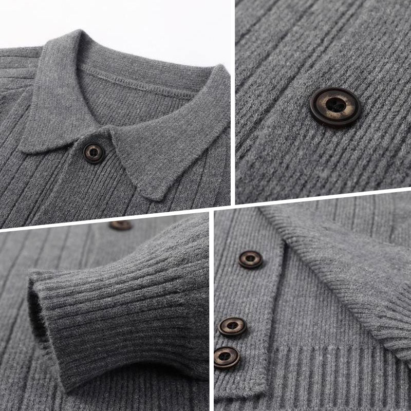 Men's Casual Lapel Knitted Cardigan(50% OFF)