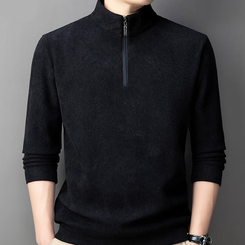 Men's Quarter Zip Pullover with Plush Lining - Buy 2 Get Free Shipping