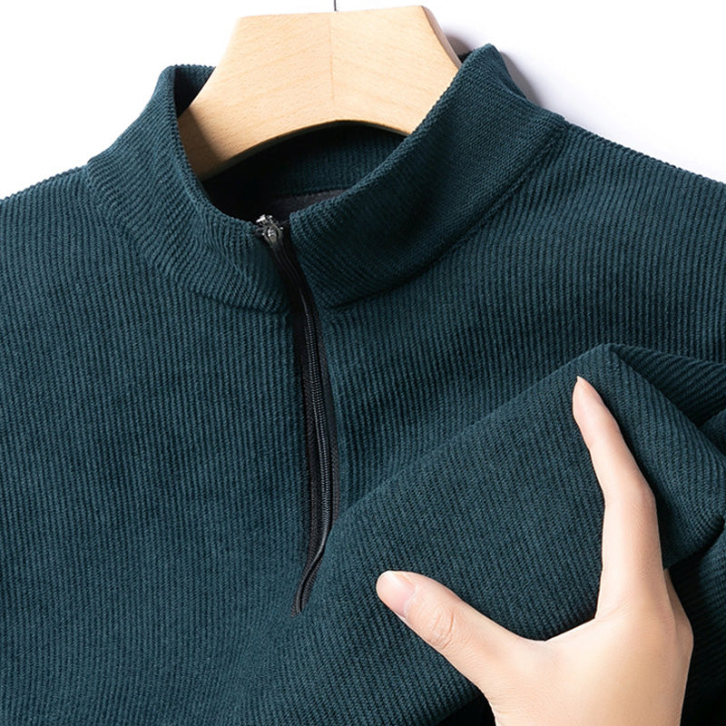Men's Quarter Zip Pullover with Plush Lining - Buy 2 Get Free Shipping