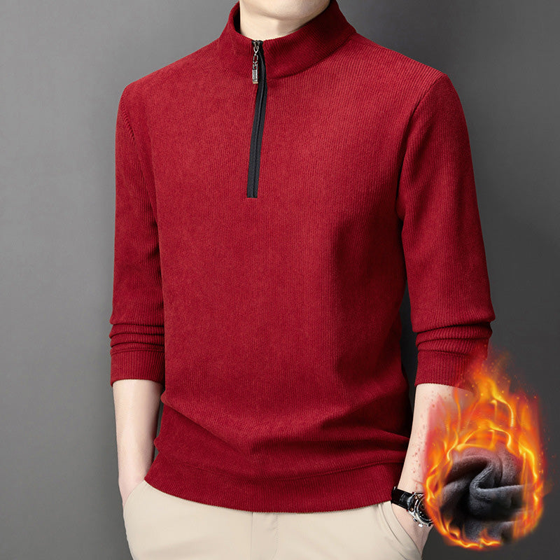 Men's Quarter Zip Pullover with Plush Lining - Buy 2 Get Free Shipping