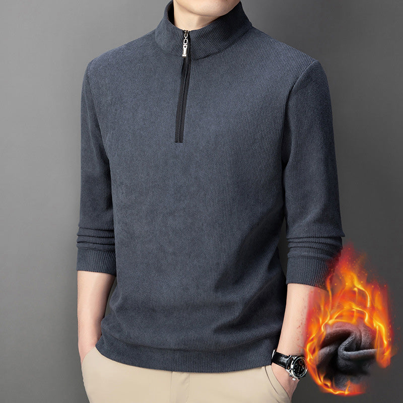Men's Quarter Zip Pullover with Plush Lining - Buy 2 Get Free Shipping