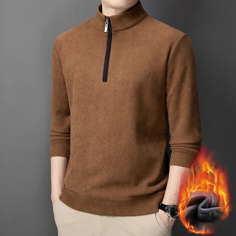 Men's Quarter Zip Pullover with Plush Lining - Buy 2 Get Free Shipping