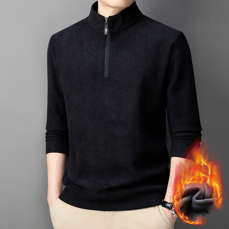 Men's Quarter Zip Pullover with Plush Lining - Buy 2 Get Free Shipping