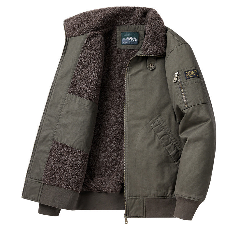Bomber à revers d'hiver pour hommes avec doublure en coton (50% de réduction)