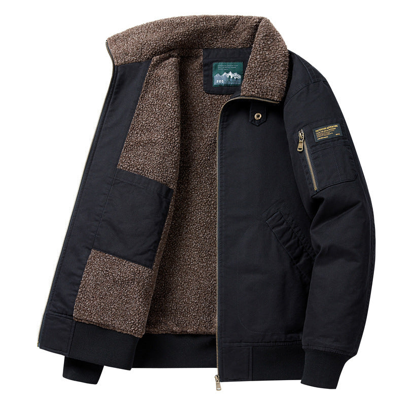 Bomber à revers d'hiver pour hommes avec doublure en coton (50% de réduction)