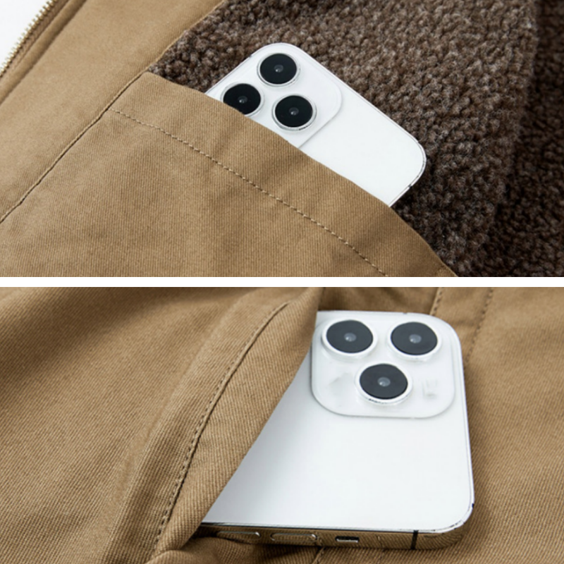 Bomber à revers d'hiver pour hommes avec doublure en coton (50% de réduction)