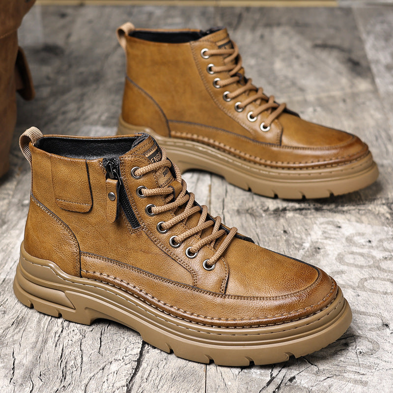 Bottes de cheville bordées de la peluche pour hommes (50% de réduction)