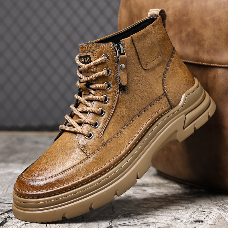 Bottes de cheville bordées de la peluche pour hommes (50% de réduction)
