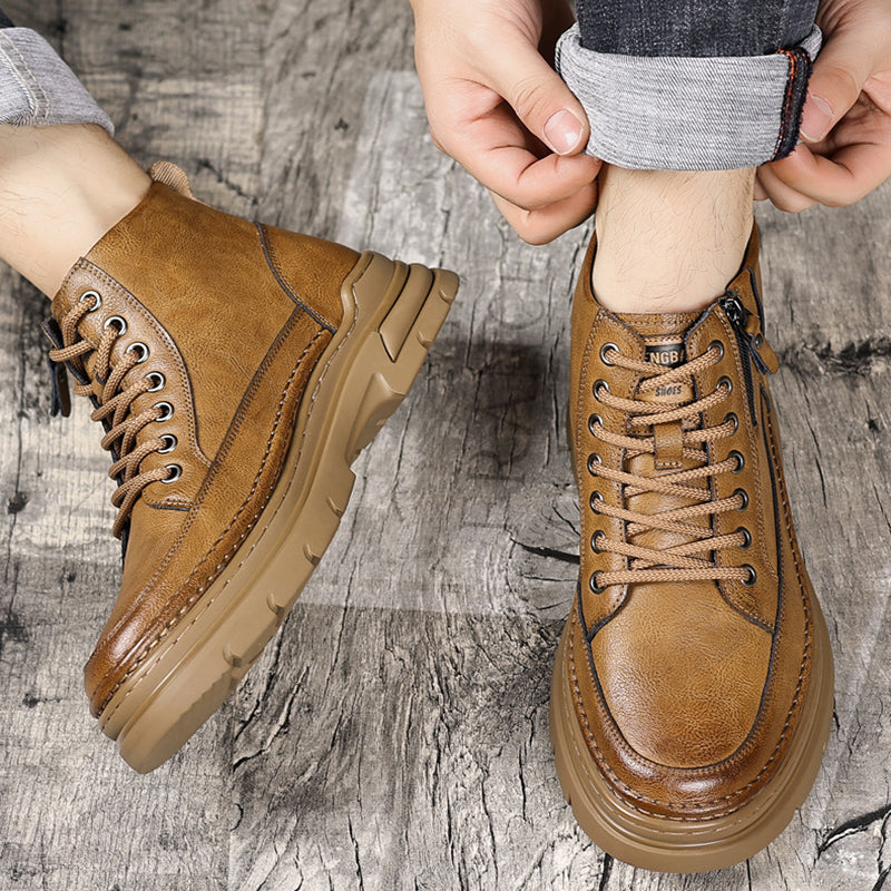 Bottes de cheville bordées de la peluche pour hommes (50% de réduction)