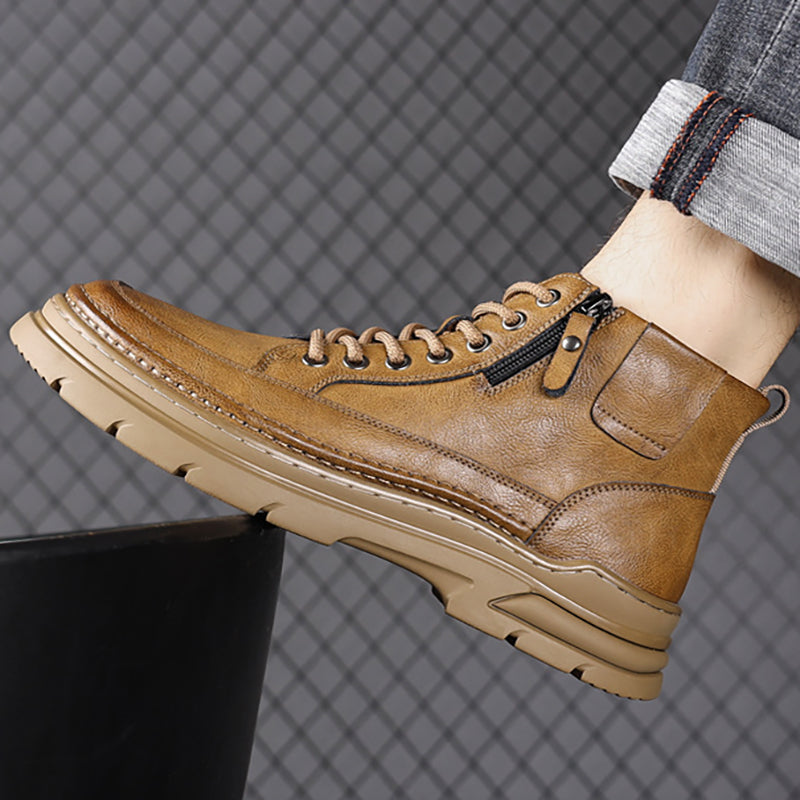 Bottes de cheville bordées de la peluche pour hommes (50% de réduction)