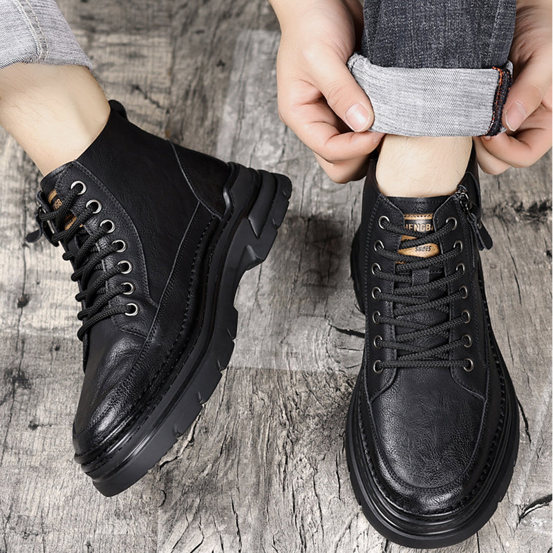 Bottes de cheville bordées de la peluche pour hommes (50% de réduction)