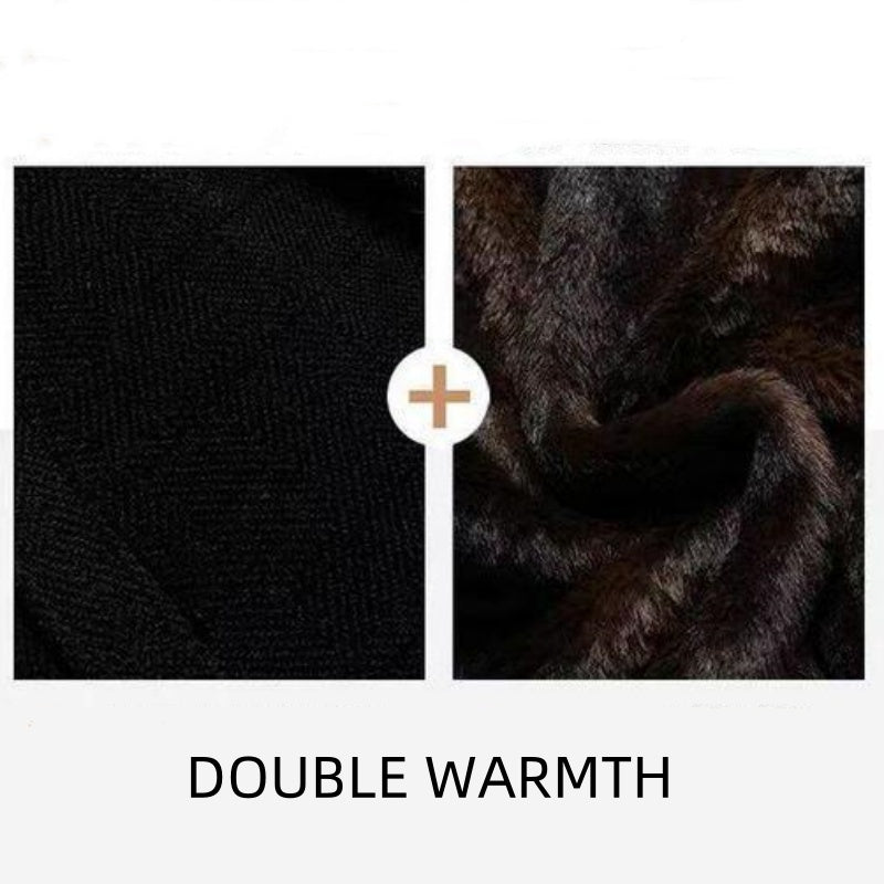 Men’s Thickened Knit Removable Collar Coat(50% OFF)