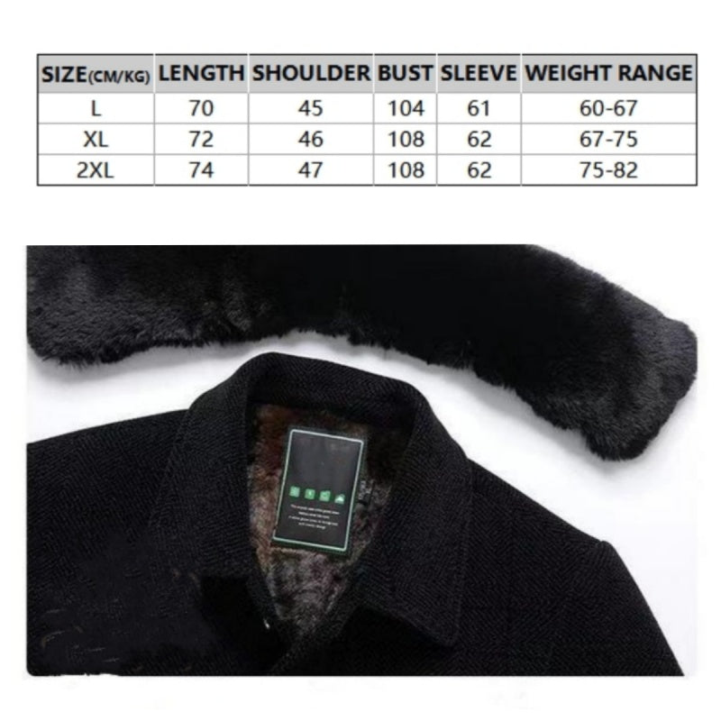 Men’s Thickened Knit Removable Collar Coat(50% OFF)
