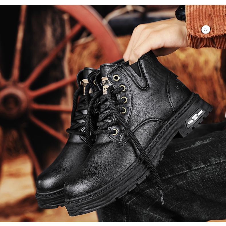 🎁✨Ideal gift - Vintage Leather Lace-up Boots For Men