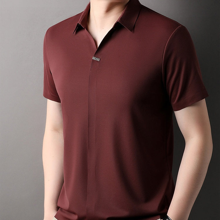 🔥Men's Breathable Short Sleeve Collar Shirt(50% OFF)