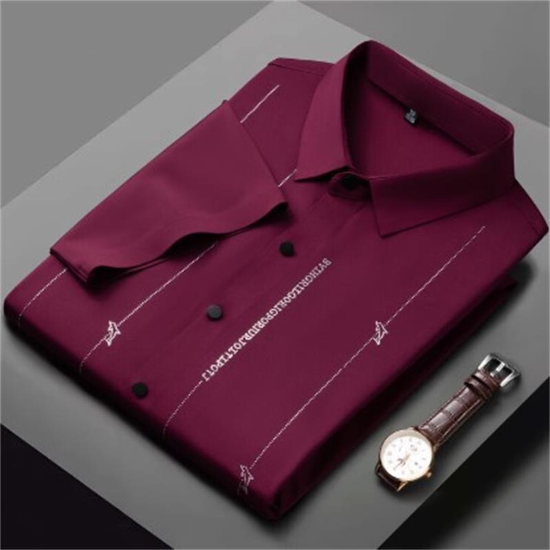 ✨Men's Stretch Anti-Wrinkle Ice Silk Shirt(50% OFF)
