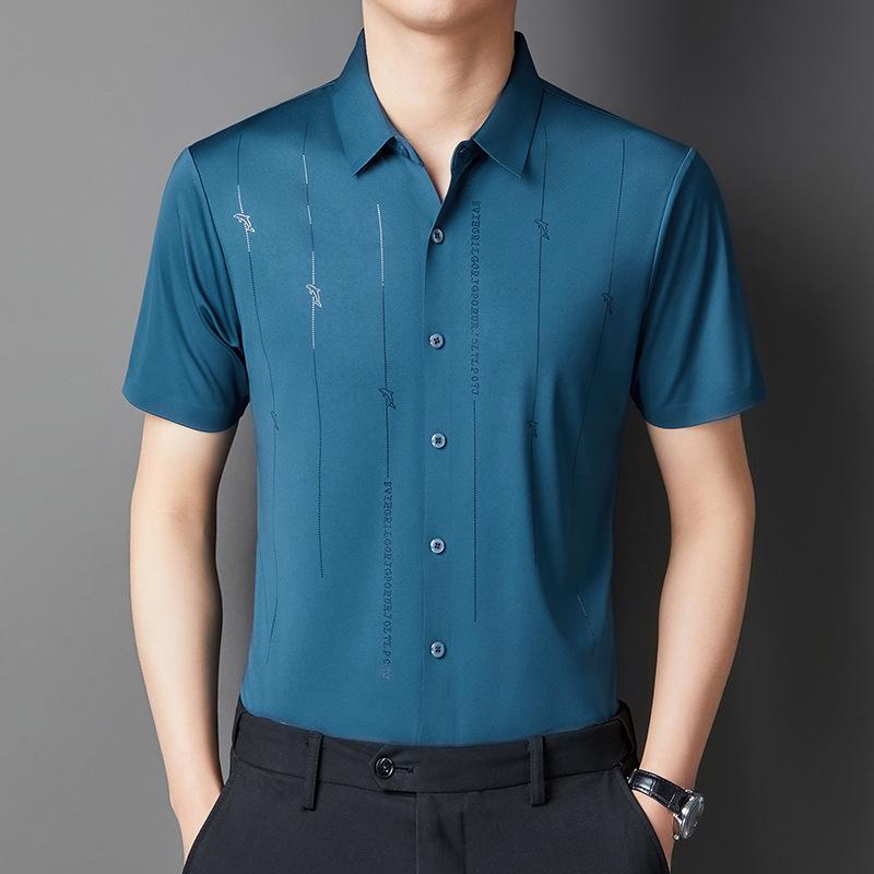 ✨Men's Stretch Anti-Wrinkle Ice Silk Shirt(50% OFF)
